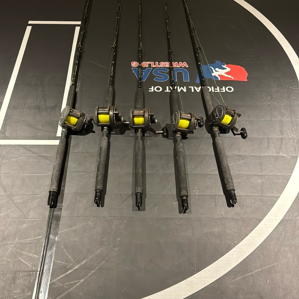 Shimano Black and Yellow Fishing Rods with Modern Design and Spinning Reels